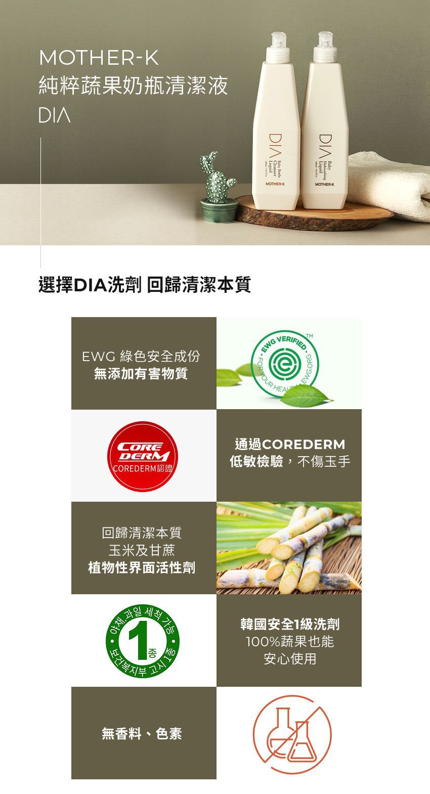 MOTHER-K - DIA 純粹蔬果奶瓶清潔液-500ML