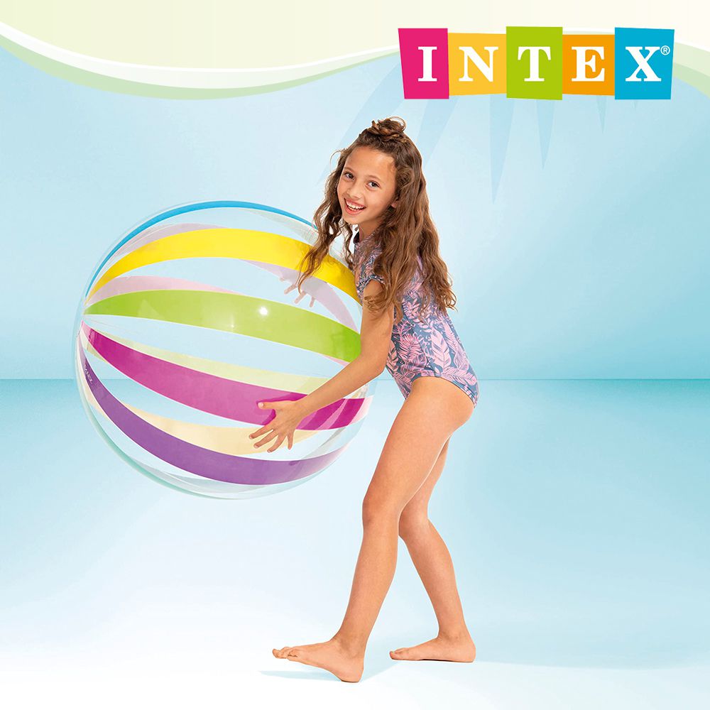 INTEX - 七彩特大充氣遊戲球-直徑70cm(59065)