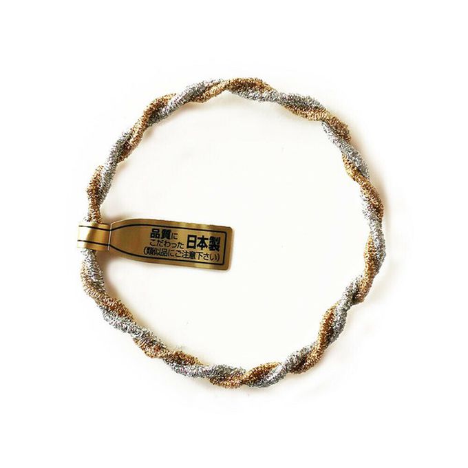 日本 Melody Accessory - 日本製 專利耐用金蔥扭轉髮圈(5入組)-撞色-紅&粉紅