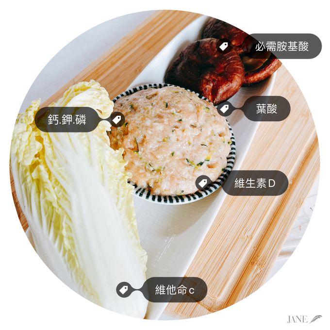 童心好食館 - 星星白色櫛瓜花菇娃娃菜鮮肉餛飩(無糖無鹽無調味)(10M+)(40顆)