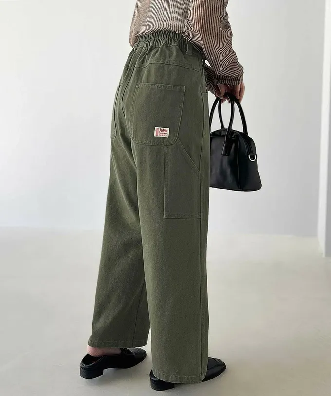 日本 Classical Elf - 超顯瘦厚磅百搭直筒褲-黑