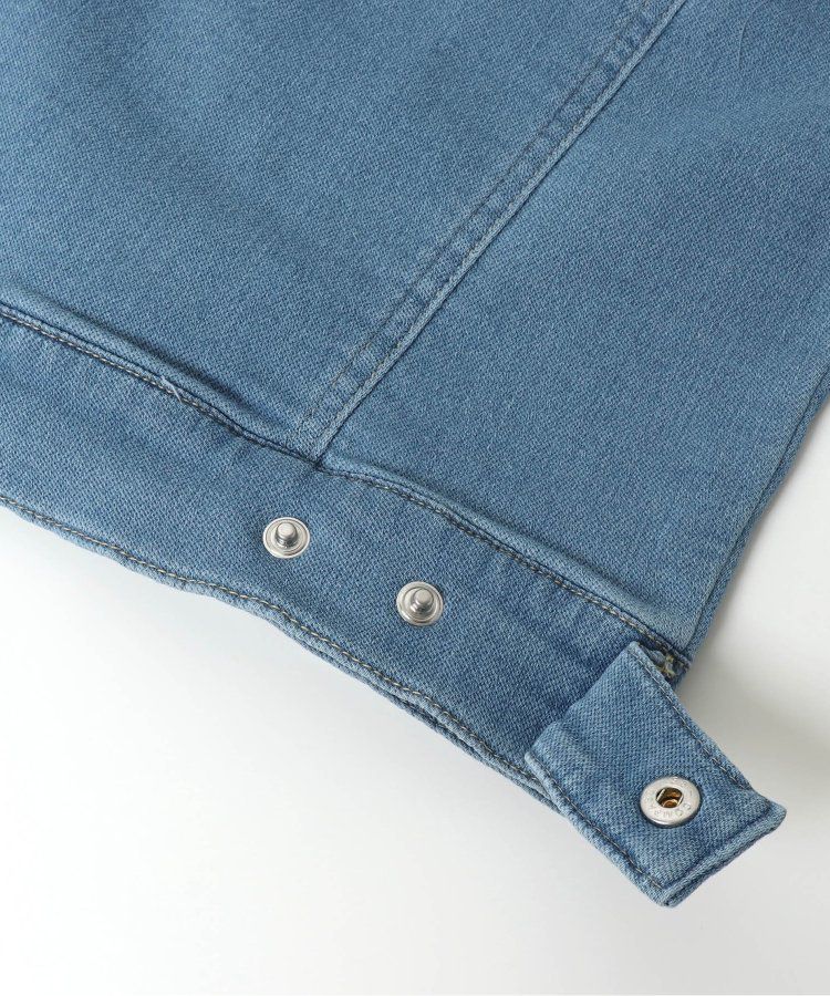 日本 BREEZE - すぽ軽系列 輕盈彈性牛仔外套-淺藍