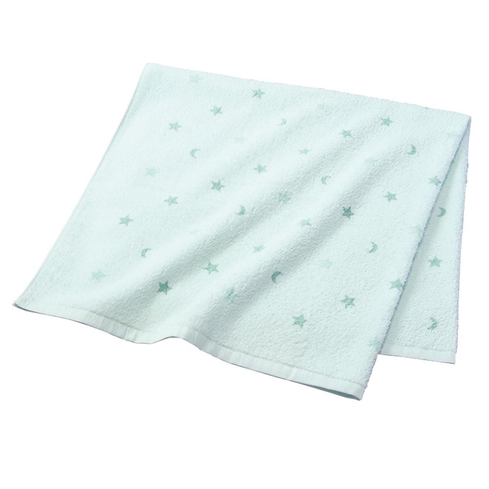 akachan honpo - 軟綿綿浴巾-正方形-綠色 (90×90cm)