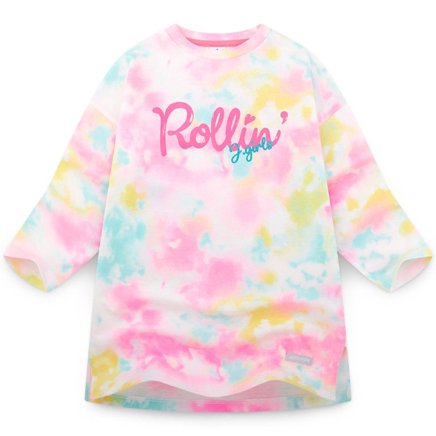 韓國 Jelispoon - 彩色漸層長版T-淺綠