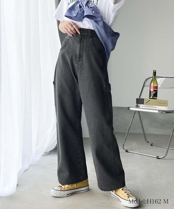 日本 Classical Elf - 超顯瘦厚磅百搭直筒褲-黑