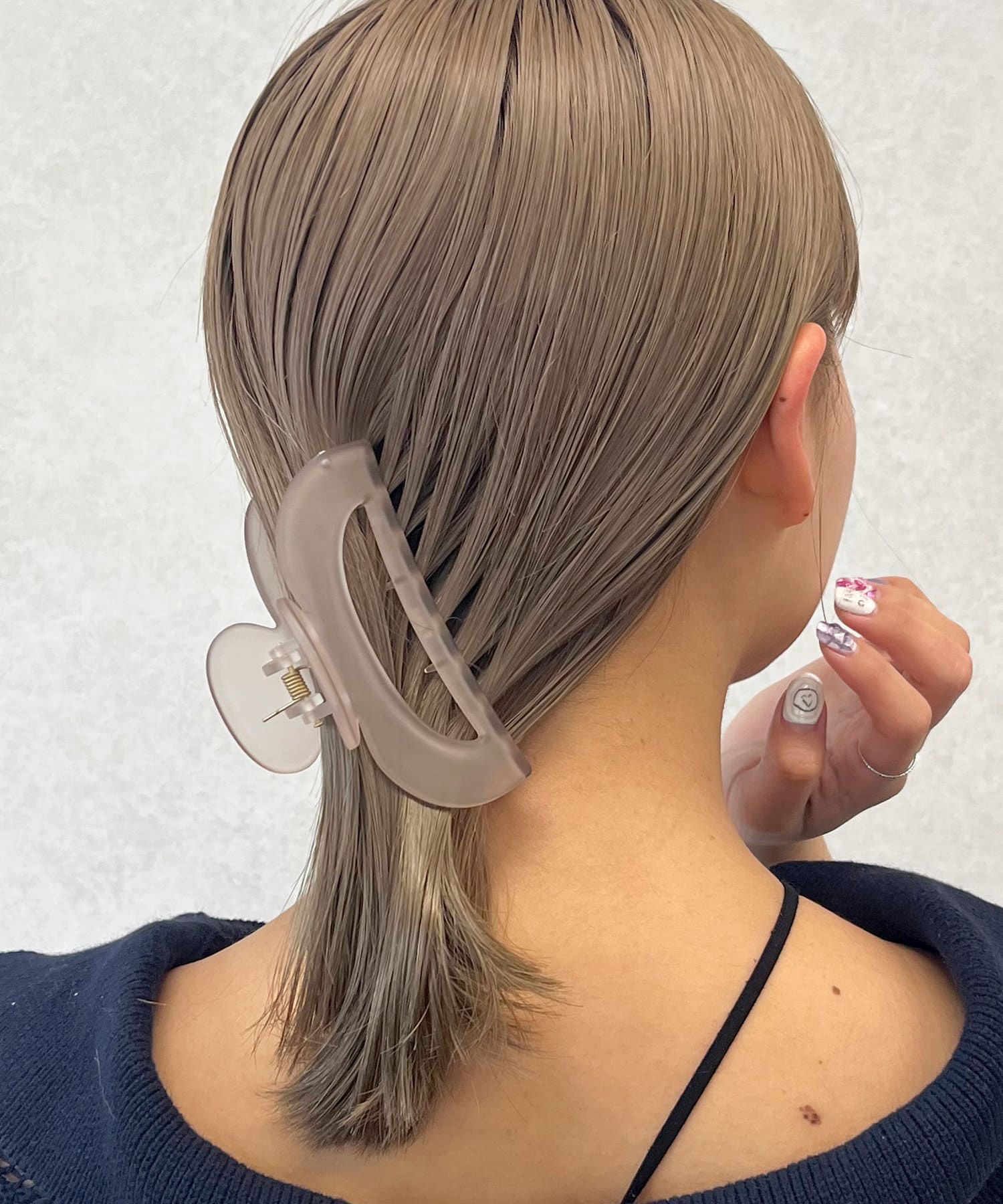 日本 Lattice - 透明果凍壓克力髮夾/鯊魚夾-黃綠