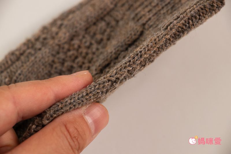 日本 AUBE - 編織紋保暖半截手套-摩卡