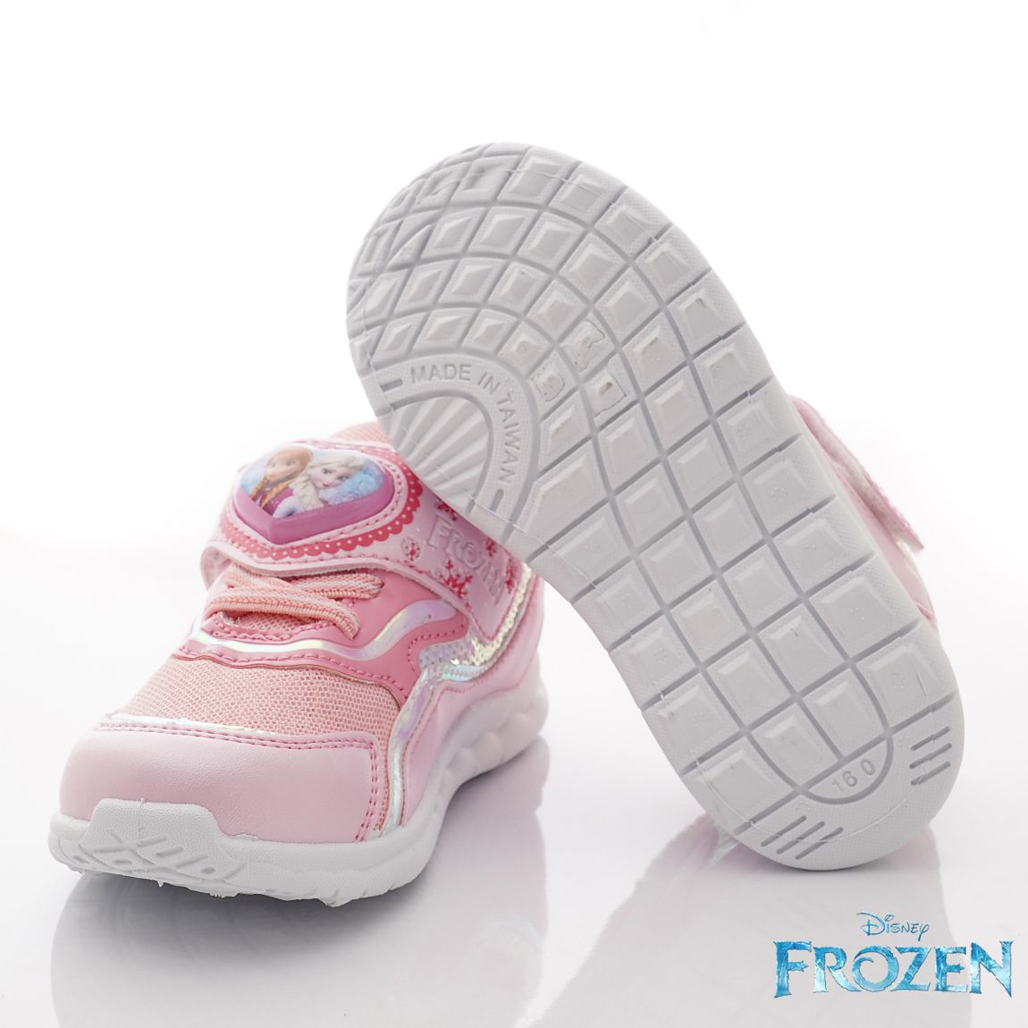 冰雪奇緣 - 卡通電燈款童鞋(中小童段)-運動鞋-粉色