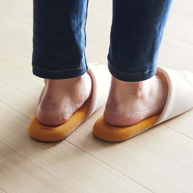 日本千趣會 - 湯姆貓與傑利鼠 鞋底防噪音室內拖鞋-橘 (M(23-25cm))