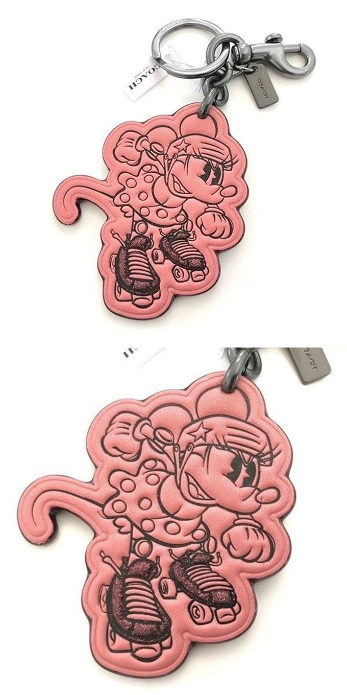 COACH - 迪士尼聯名鑰匙圈 (粉)