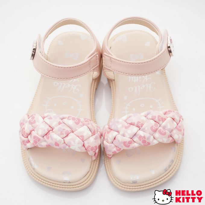 HELLO KITTY - HELLO KITTY-編織設計休閒涼鞋-823604粉(中小童段)-涼鞋-粉