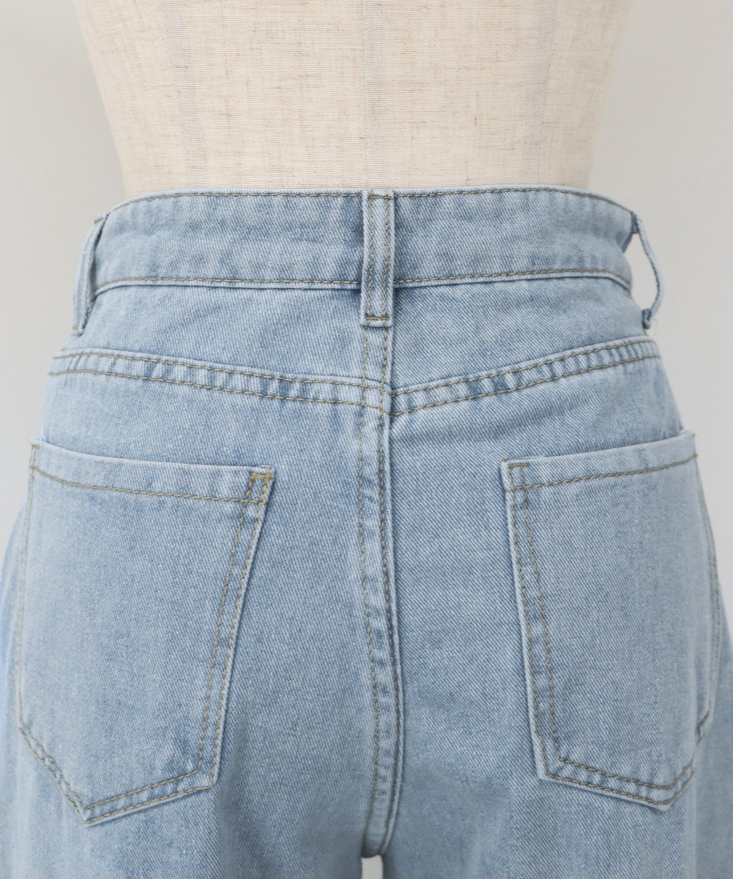 日本 BLUE EAST - 熱銷款 時尚珍珠點綴牛仔褲-B款-靛藍