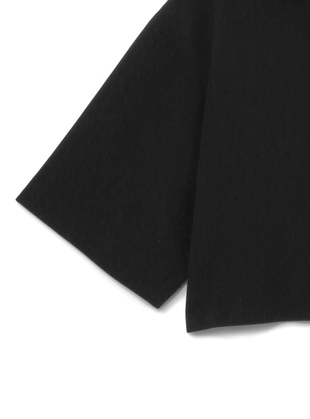 日本 GRL - 率性翻領排釦短袖襯衫/外套-黑