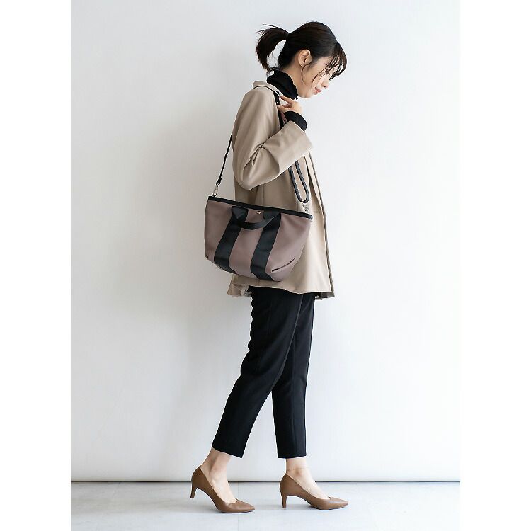 日本代購 - [樂天NO.1] 簡約百搭托特包-淺灰棕 (23x36x19cm)