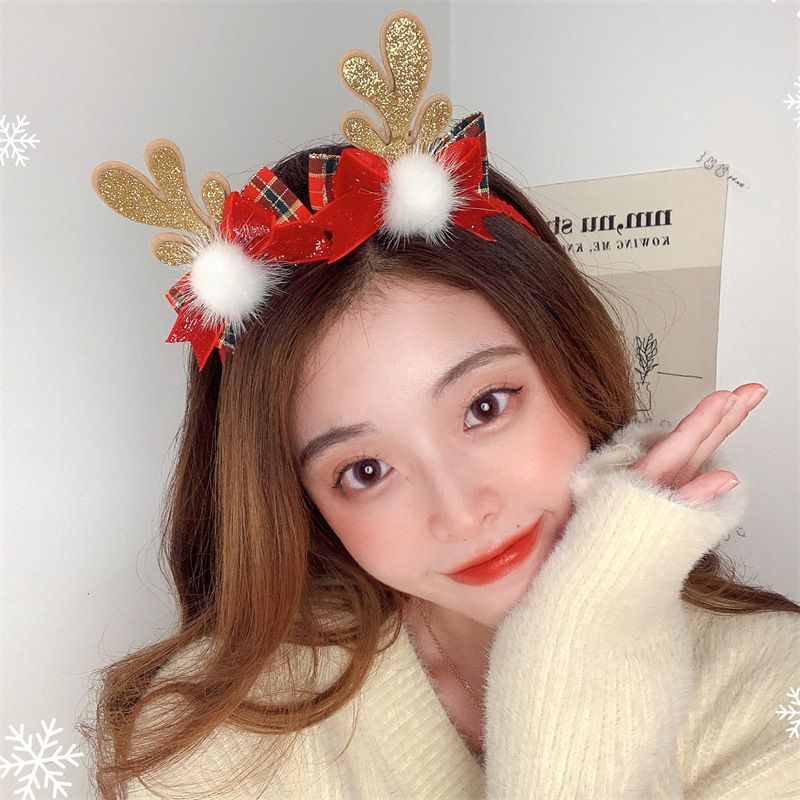 聖誕節造型髮箍-鈴鐺蝴蝶結