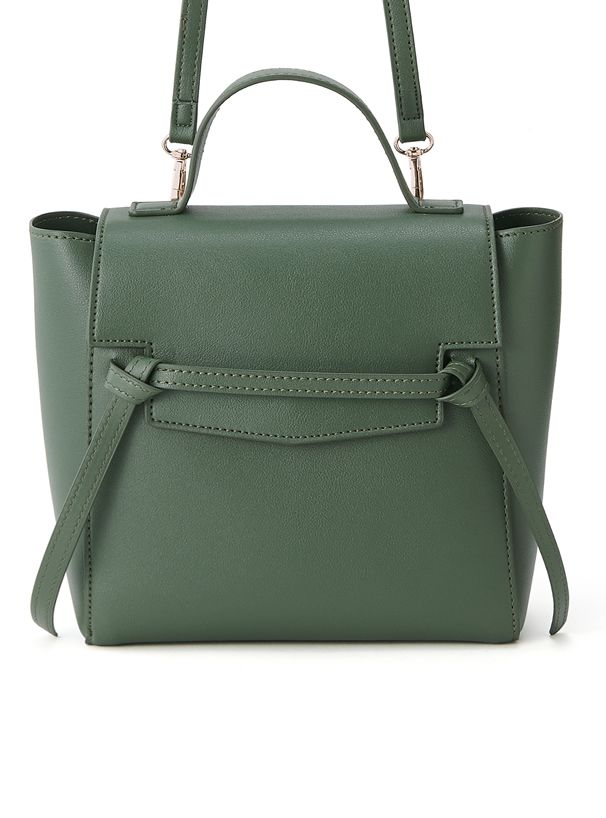 日本 GRL - 2WAY質感扭結皮革手提/肩背包-奶油杏 (F)