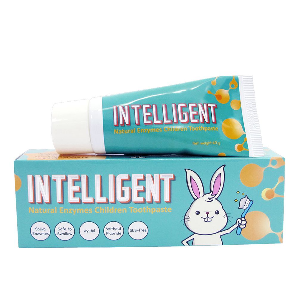 因特力淨 INTELLIGENT - 兒童酵素牙膏(0歲以上,無氟,可吞食)-原味(綜合水果)-40g