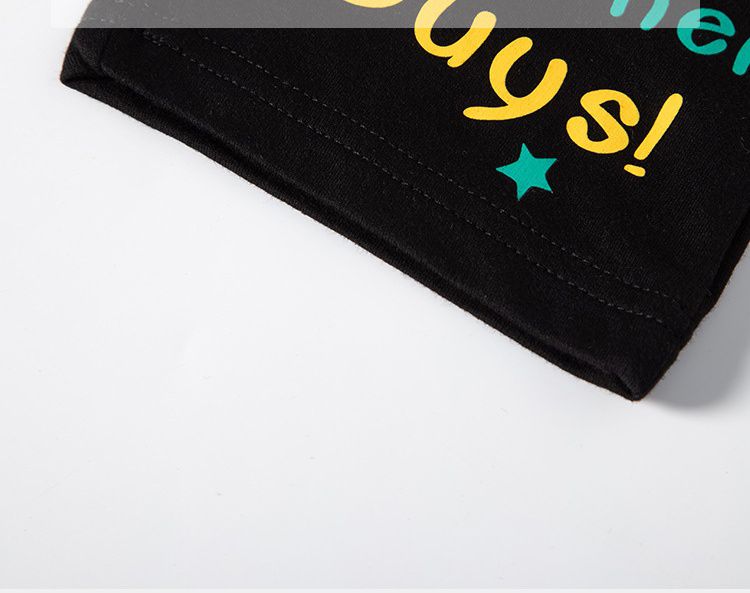 BE TOP - 純棉休閒短褲-挖掘機-霧藍色