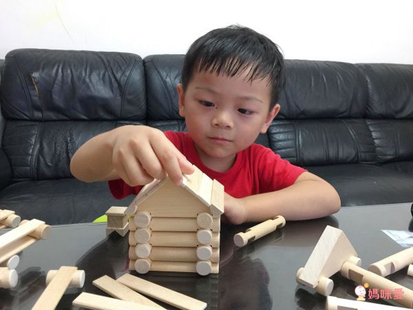 歐洲 VARIS - 木製建構積木-度假小木屋111片-獨家加贈飛行者號(市價$290)