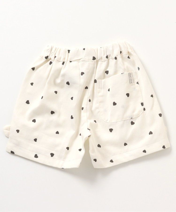 日本 apres les cours - 滿版印花夏天短褲(4分丈)-小花-水藍