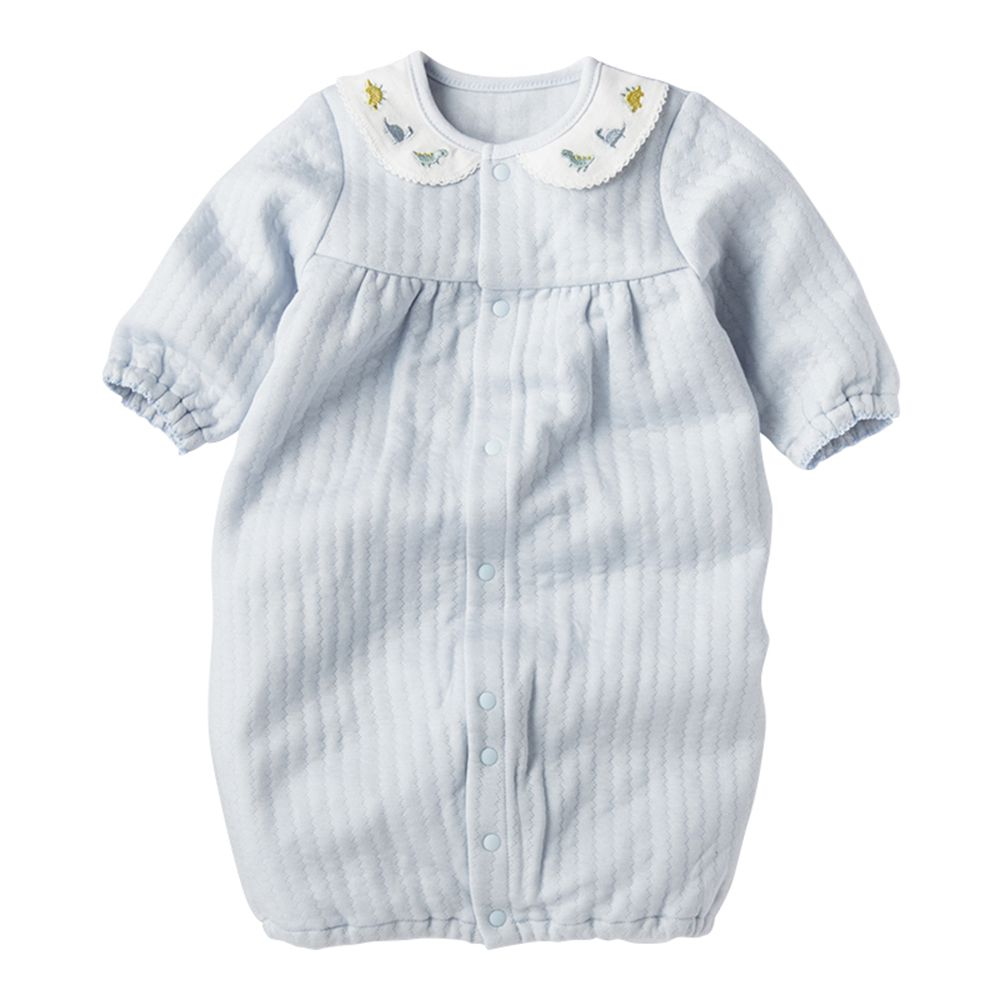 長袖蓬鬆保暖連身衣-淺藍色 (50~70cm)