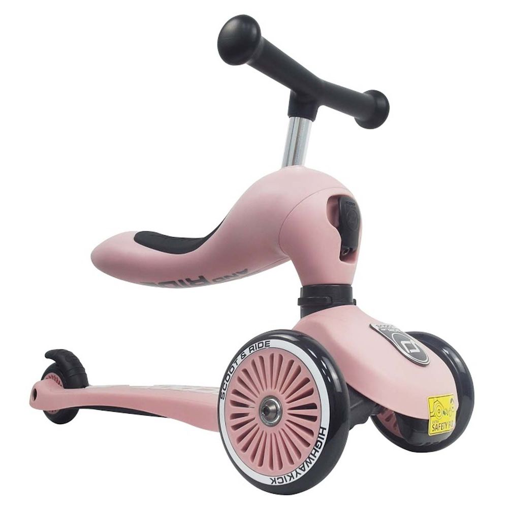 奧地利 Scoot & Ride - 2合1滑步/滑板車-玫瑰粉