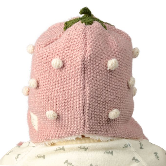 akachan honpo - 冬季針織帽-水果-粉紅色