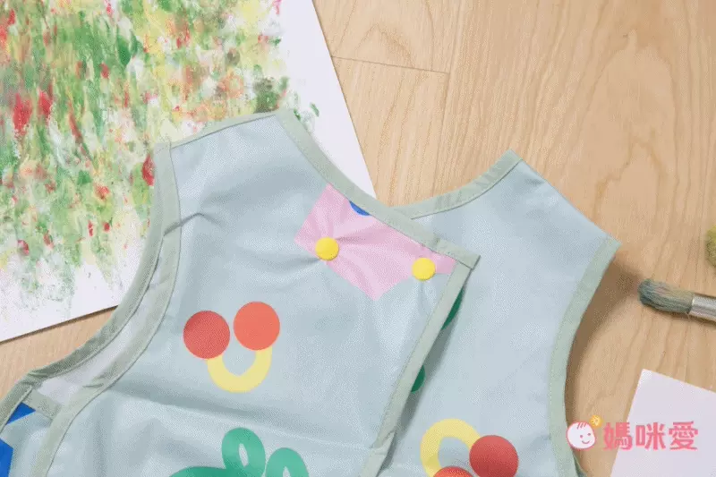 韓國 Julgran - 純棉防水圍兜/背心-薄荷綠 (1-4Y適用)