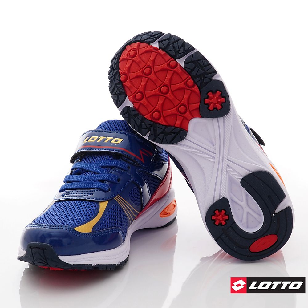 LOTTO - 樂得-競速避震跑鞋款-童鞋(中大童段)-運動鞋-藍桔紅
