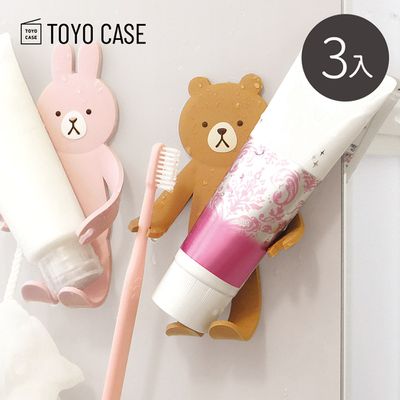 日本TOYO CASE - 動物造型可彎折磁吸式收納掛勾-3入-多款可選-熊