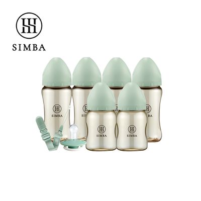 Simba 小獅王辛巴 - 咬咬喝喝進階組！新生起手包-夜光型-綠沐