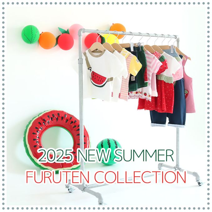 日本 ZOOLAND - 水果造型領天竺棉短袖上衣-西瓜條紋-黑x白