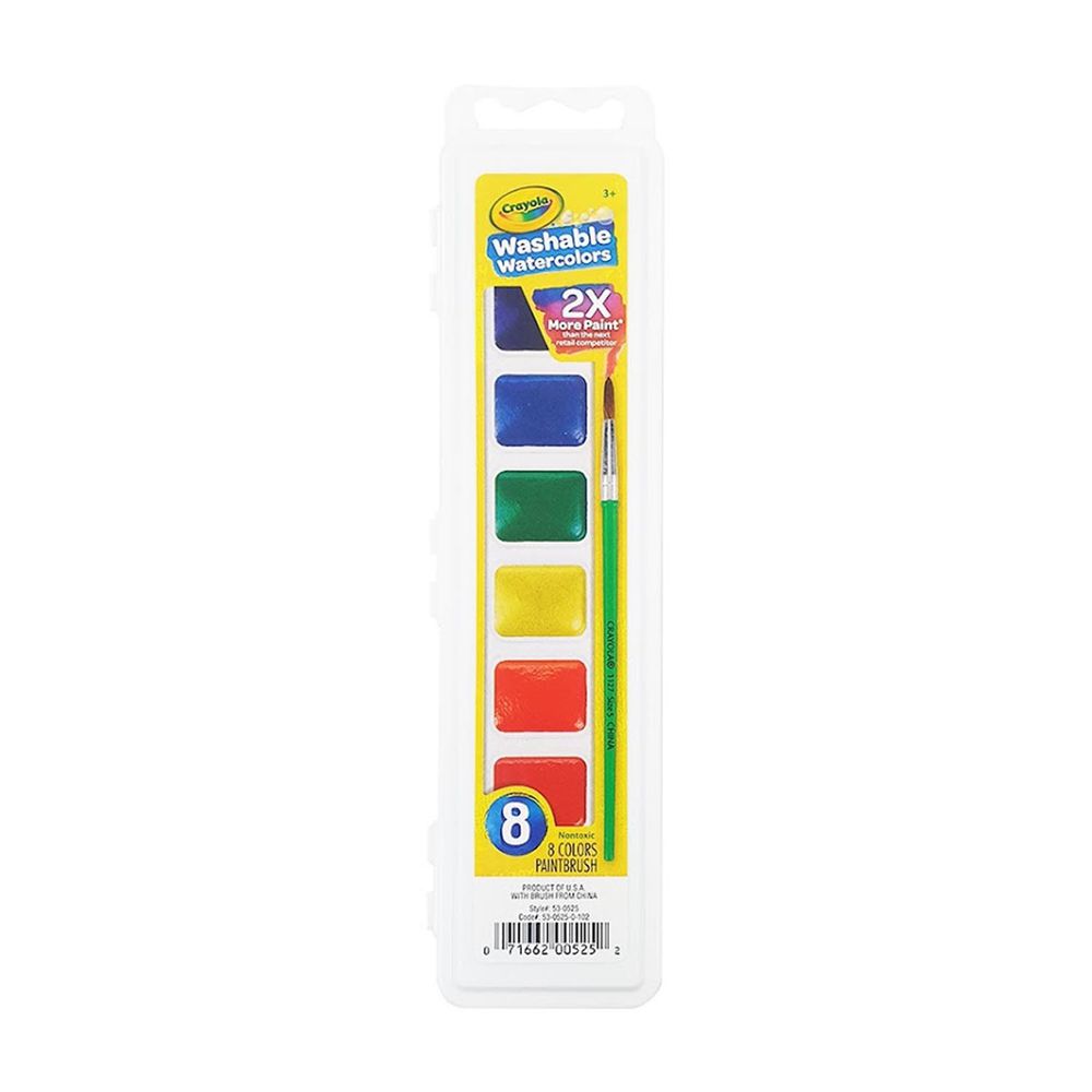 Crayola繪兒樂 - 可水洗固體水彩顏料8色