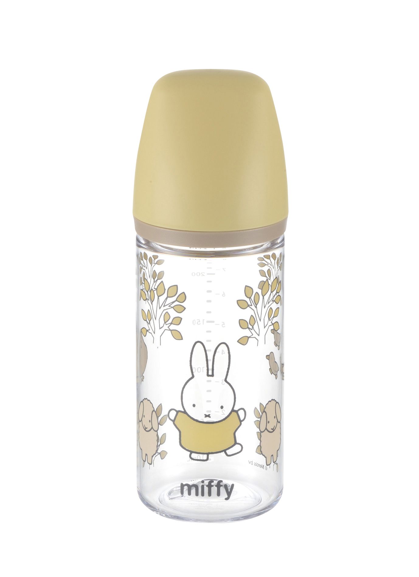 日本 Richell 利其爾 - Miffy米飛寬口奶瓶-Tritan材質 (附3-18M奶嘴)-240ml