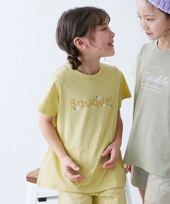 日本 devirock - 100%棉 短袖家居服/睡衣套裝-貓咪點點-粉紅