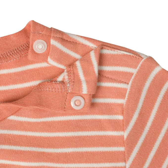 akachan honpo - 長袖T恤-胸下拼接-粉紅色