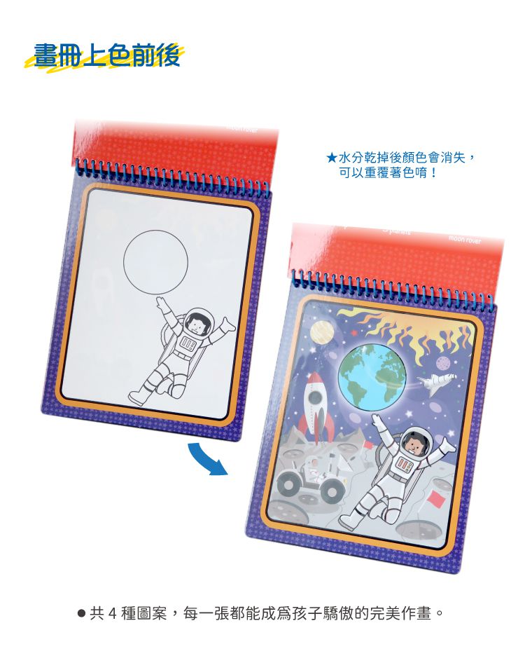 美國瑪莉莎 Melissa & Doug - MD 旅遊樂-水畫冊,外太空