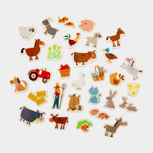 美國 mudpuppy - 木質磁鐵組-用品組-30-40片