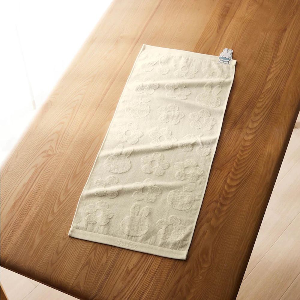 日本千趣會 - 米飛 日本製今治純棉長毛巾-米 (34x80cm)