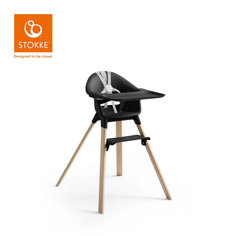 Stokke - Clikk 高腳椅-黑色(天然色椅腿)