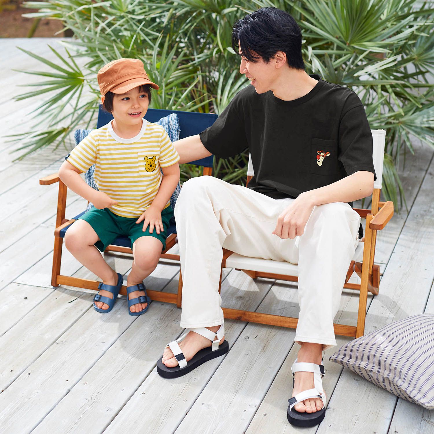 日本千趣會 - 迪士尼角色口袋短袖上衣(大人款)-杯麵-米白