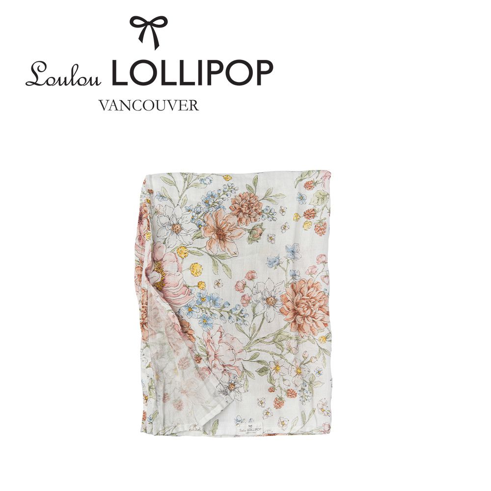 Loulou Lollipop - 竹纖維透氣包巾-主題款 - 祕密花園 (120x120 cm)