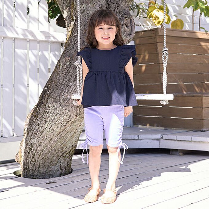 日本 Lycee mine - 可愛飄逸荷葉邊無袖上衣-檸檬黃