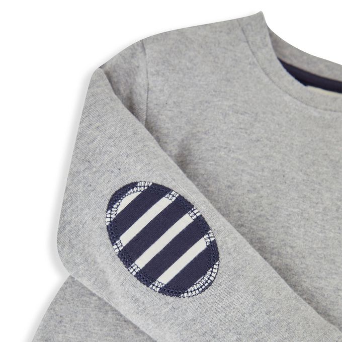 英國 JoJo Maman BeBe - 幼/兒童100%純棉長袖上衣 2 件組(可當內搭)-經典寶藍