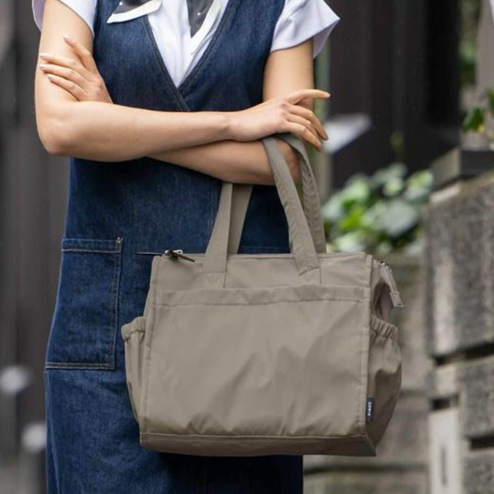 12口袋收納上手 2WAY肩背包/媽媽包-摩卡棕