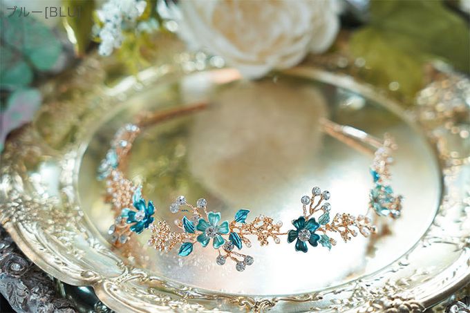 日本 Catherine Cottage - 細緻水鑽感花仙子造型髮箍-粉紅