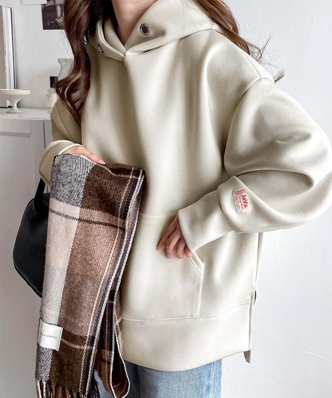 日本 Classical Elf - Java 舒適空氣棉長袖帽T-黑