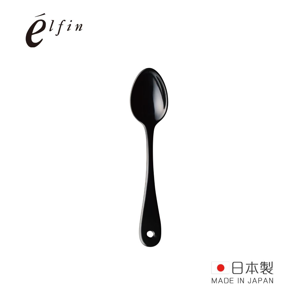 日本高桑 elfin - 日製黑琺瑯水果甜點匙-2入
