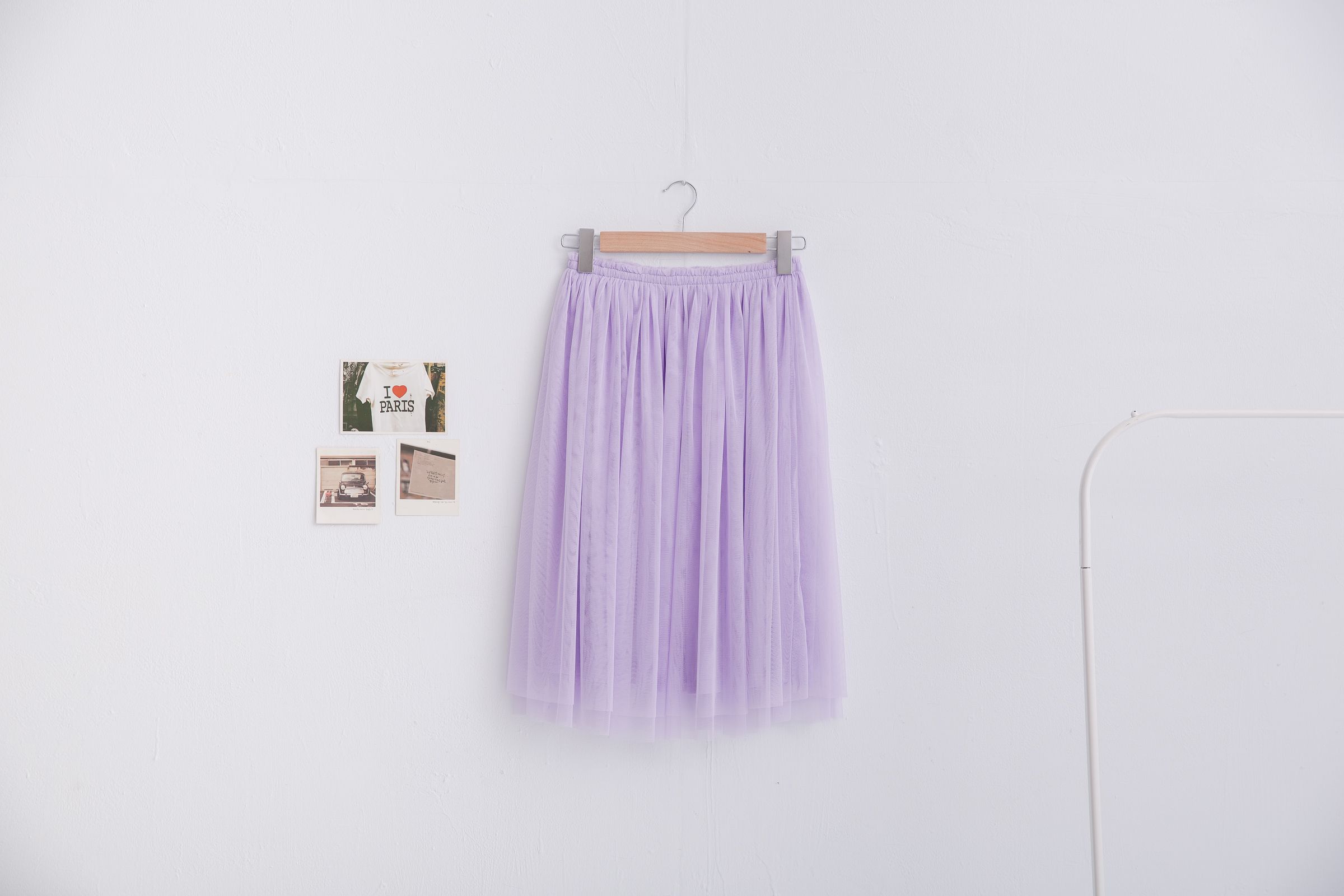 Peachy - 獨家訂製綿柔半身紗裙-半身中長版-薰衣草紫 (F)