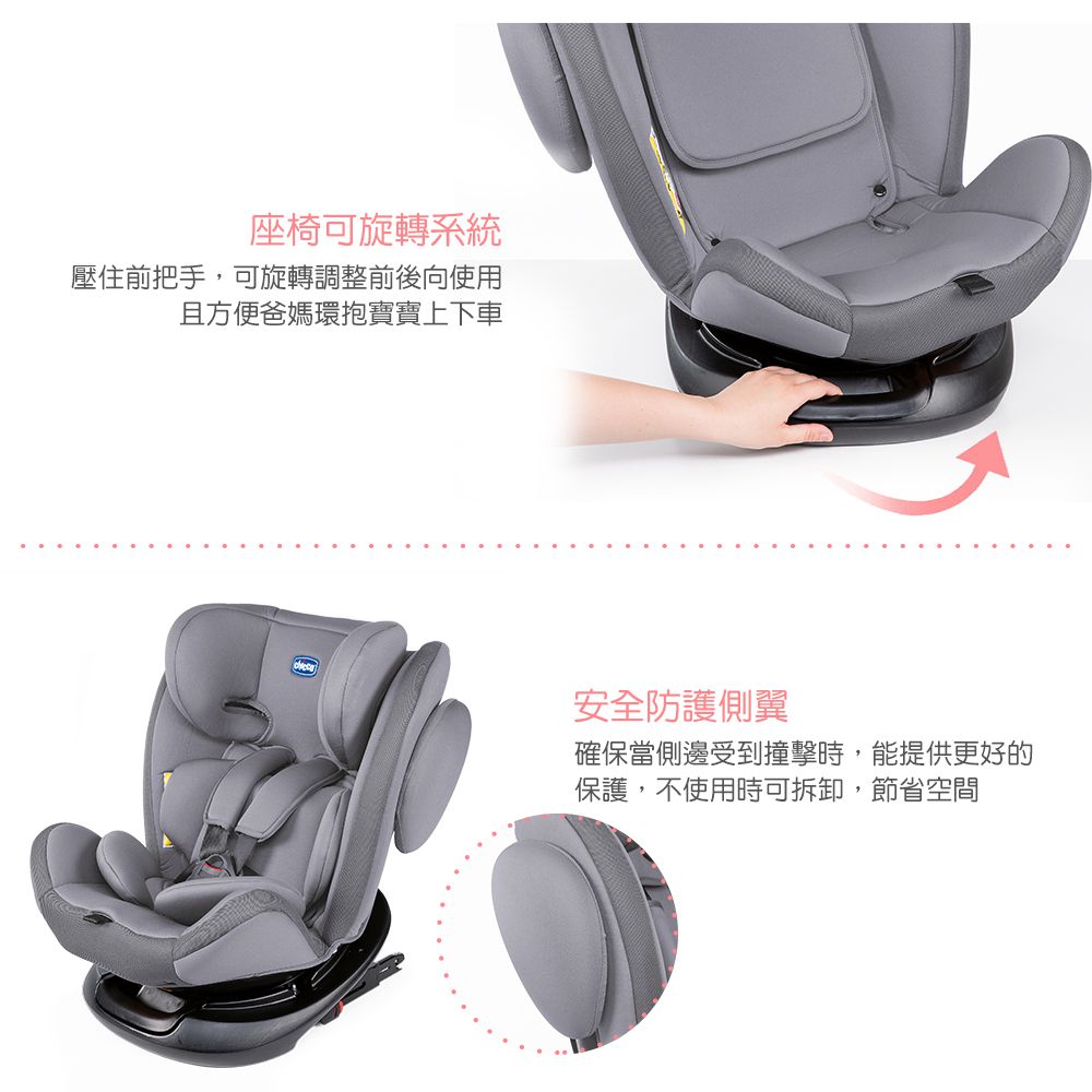 義大利 chicco - Unico 0123 Isofit安全汽座-大理灰